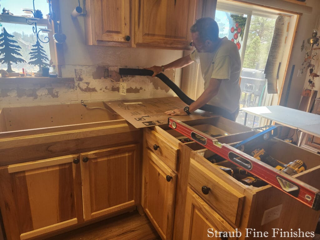 SFF built custom Formica countertops to replace the original countertops that we torn apart during water/mold remediation by the remediation contractor. SFF worked with the adjuster to provide evidence of the damages done, and get payout for the home owner. 