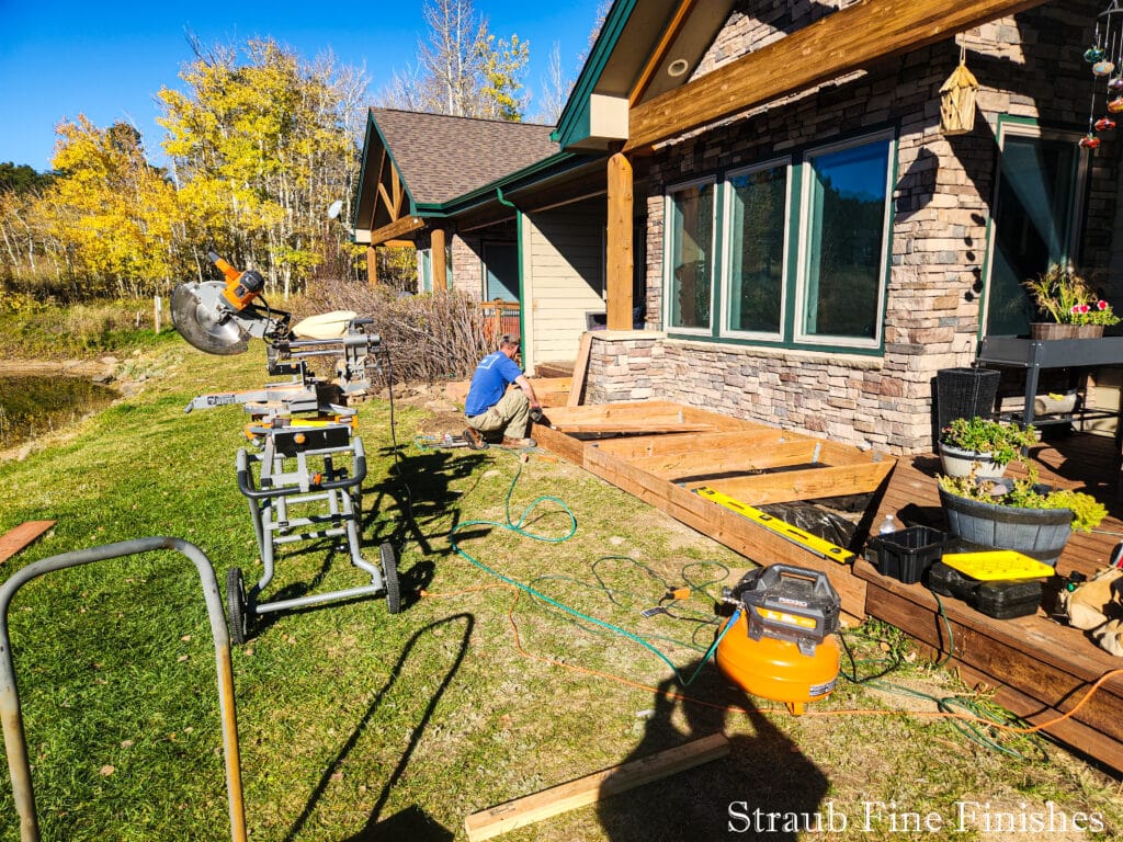Almost Finished with Deck Base Framing. 