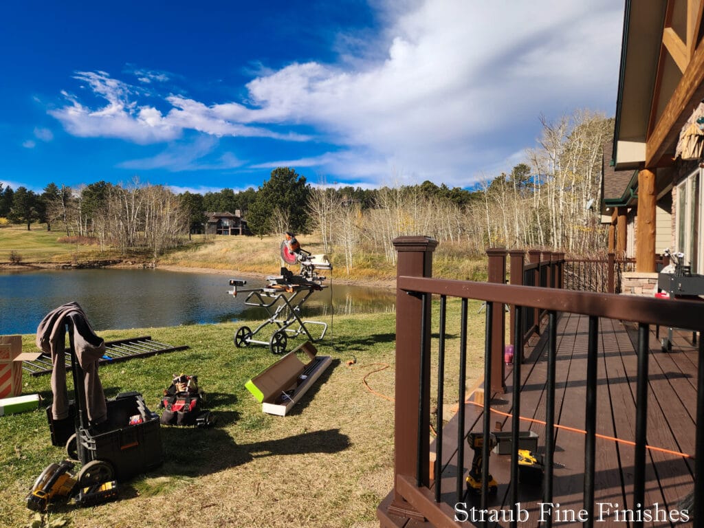 Working by the lake in the Colorado Fall Sunshine was a big bonus!