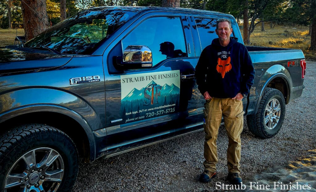 Chris straub branded pickup truck